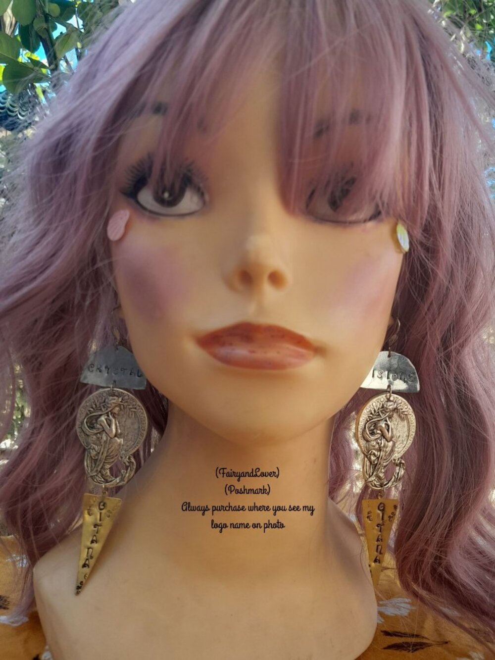 Stevie Nicks song quote Inspire mucha gypsy chandelier earrings, gypsy accessory